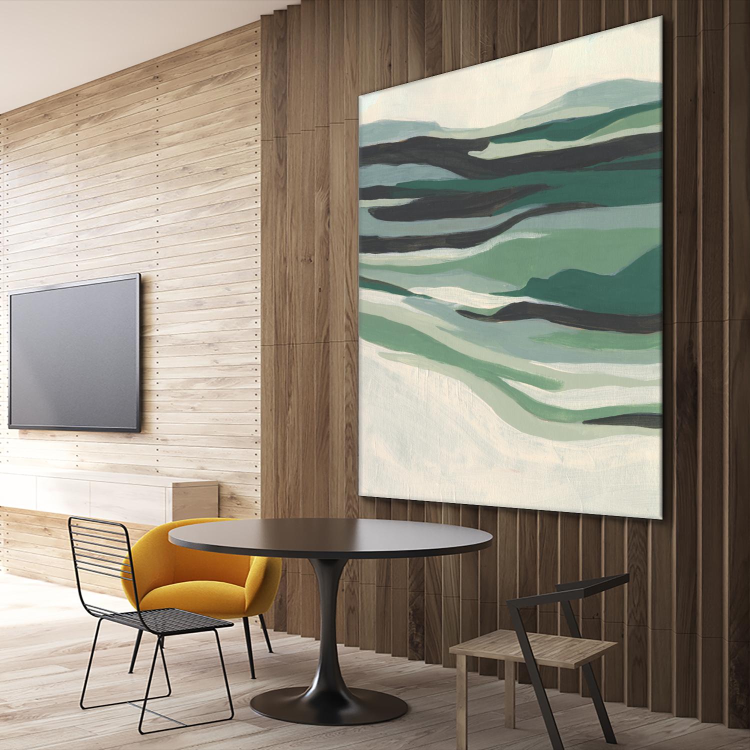 Green Mesa I by June Vess on GIANT ART - beige abstract abstract