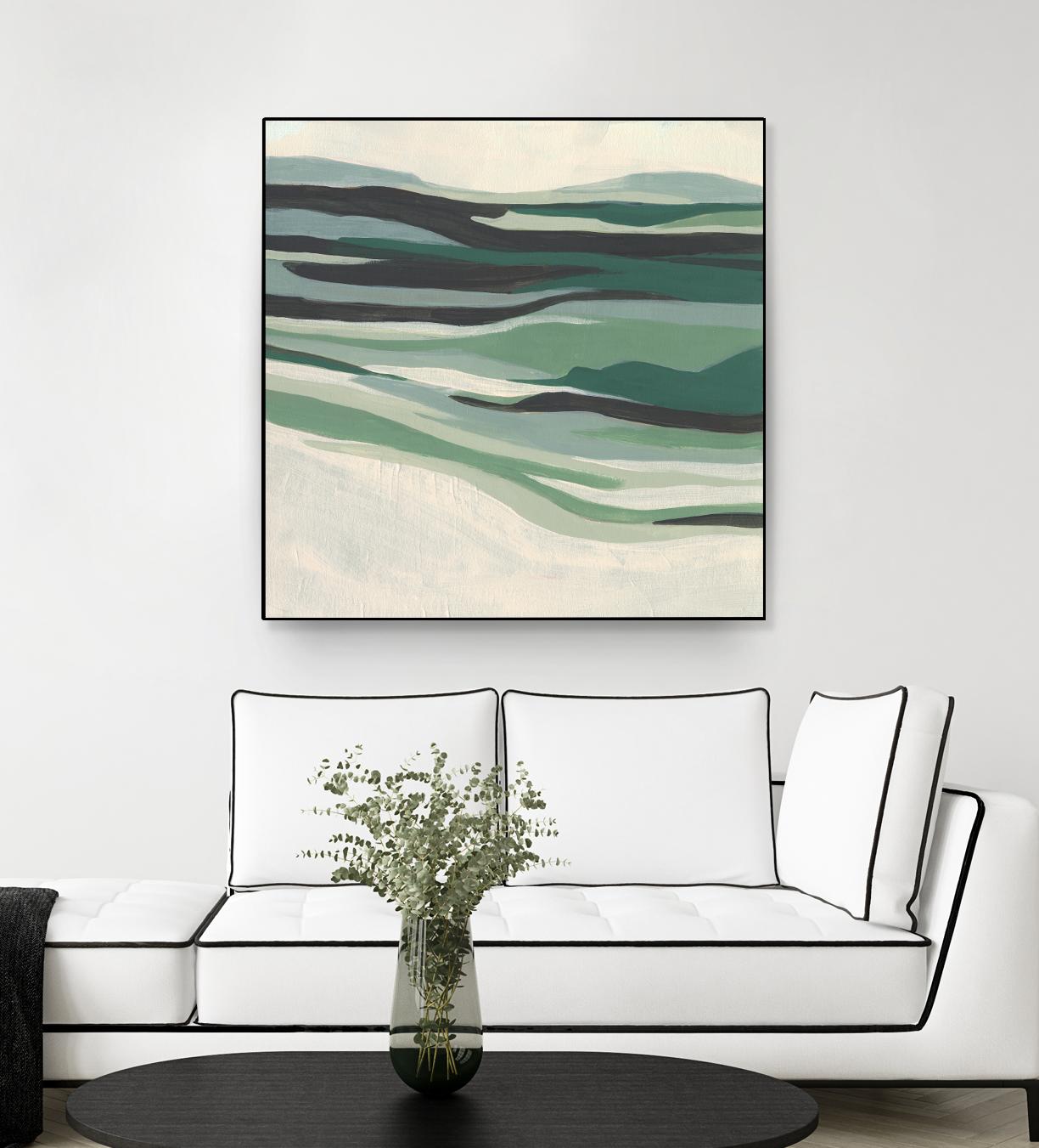 Green Mesa I by June Vess on GIANT ART - beige abstract abstract