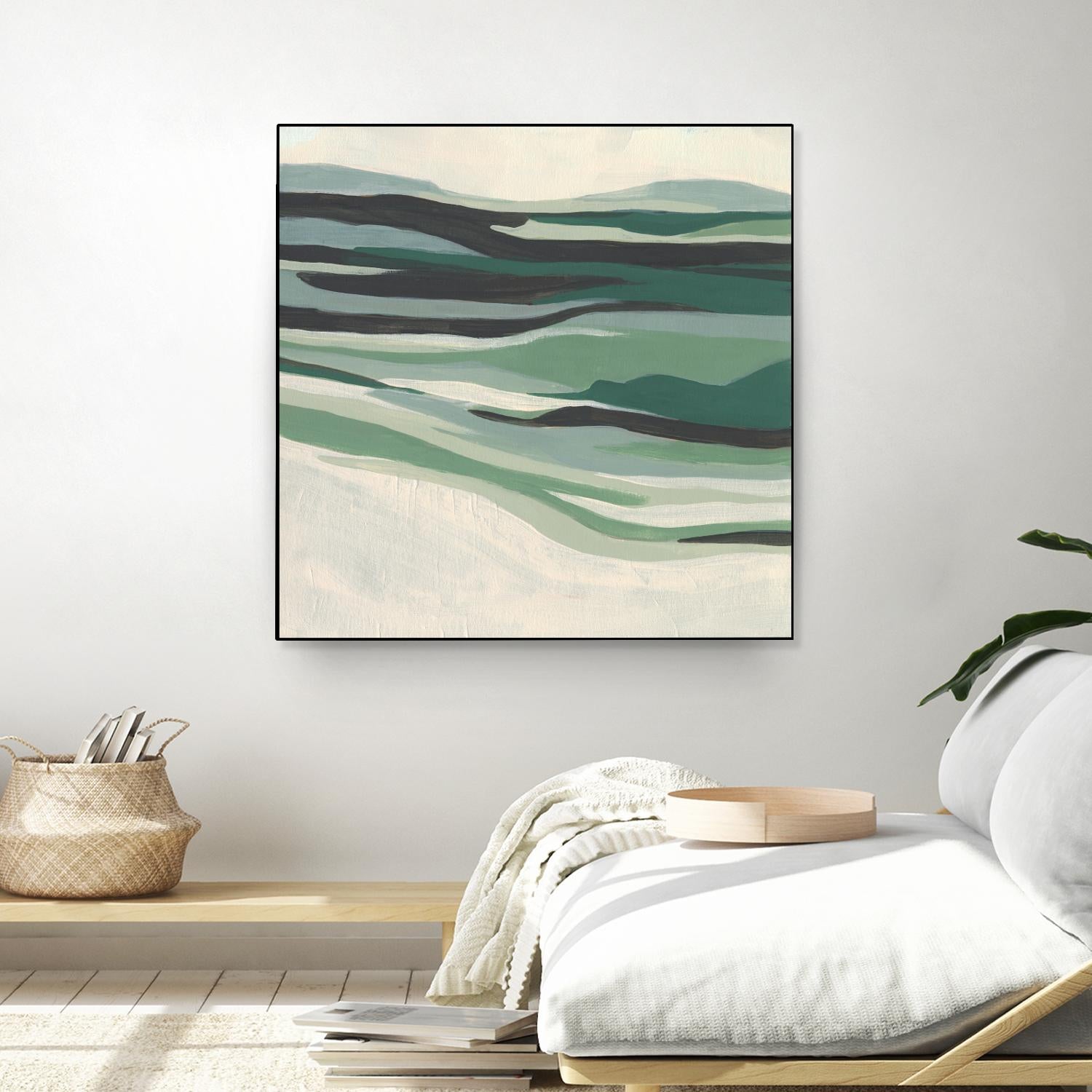 Green Mesa I by June Vess on GIANT ART - beige abstract abstract