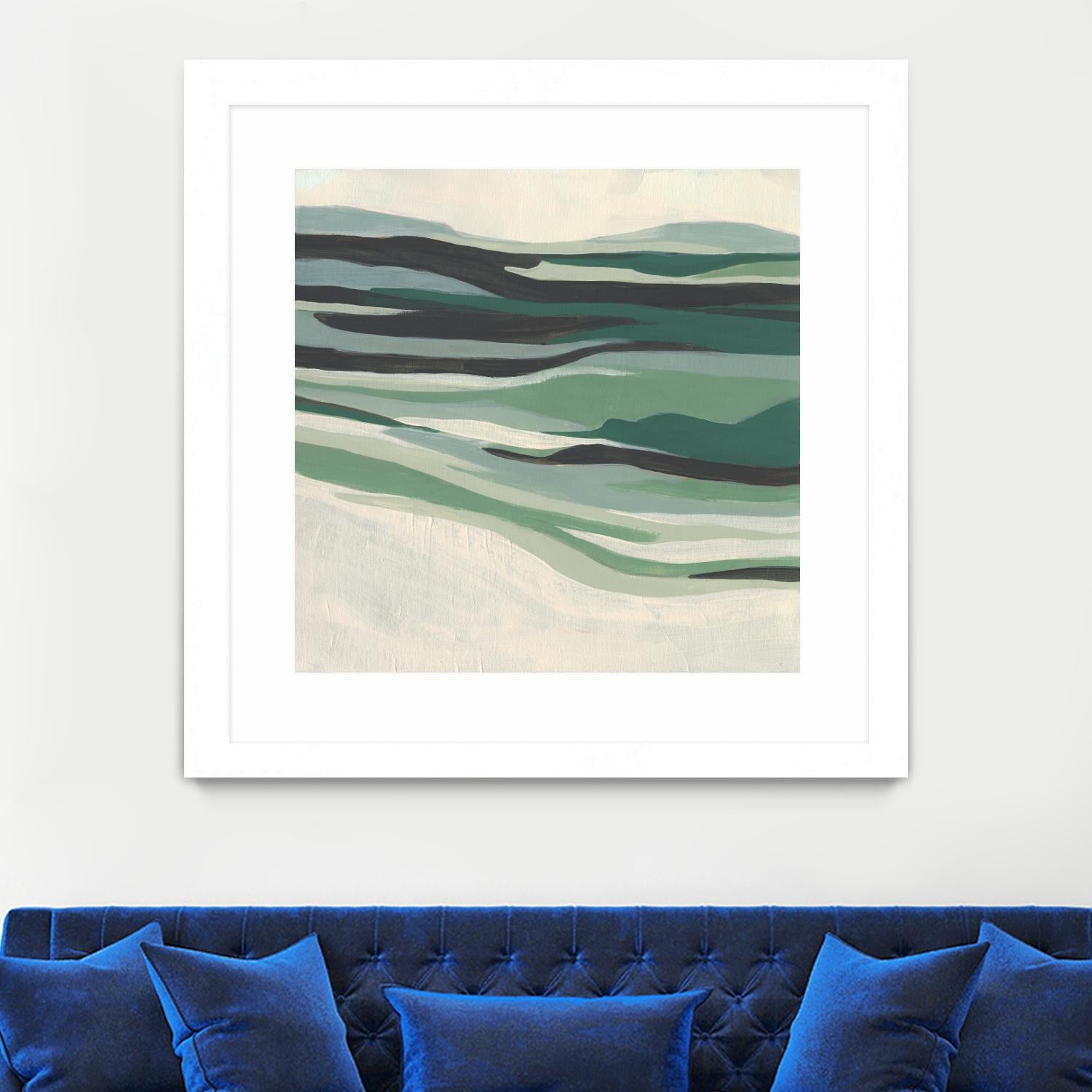 Green Mesa I by June Vess on GIANT ART - beige abstract abstract