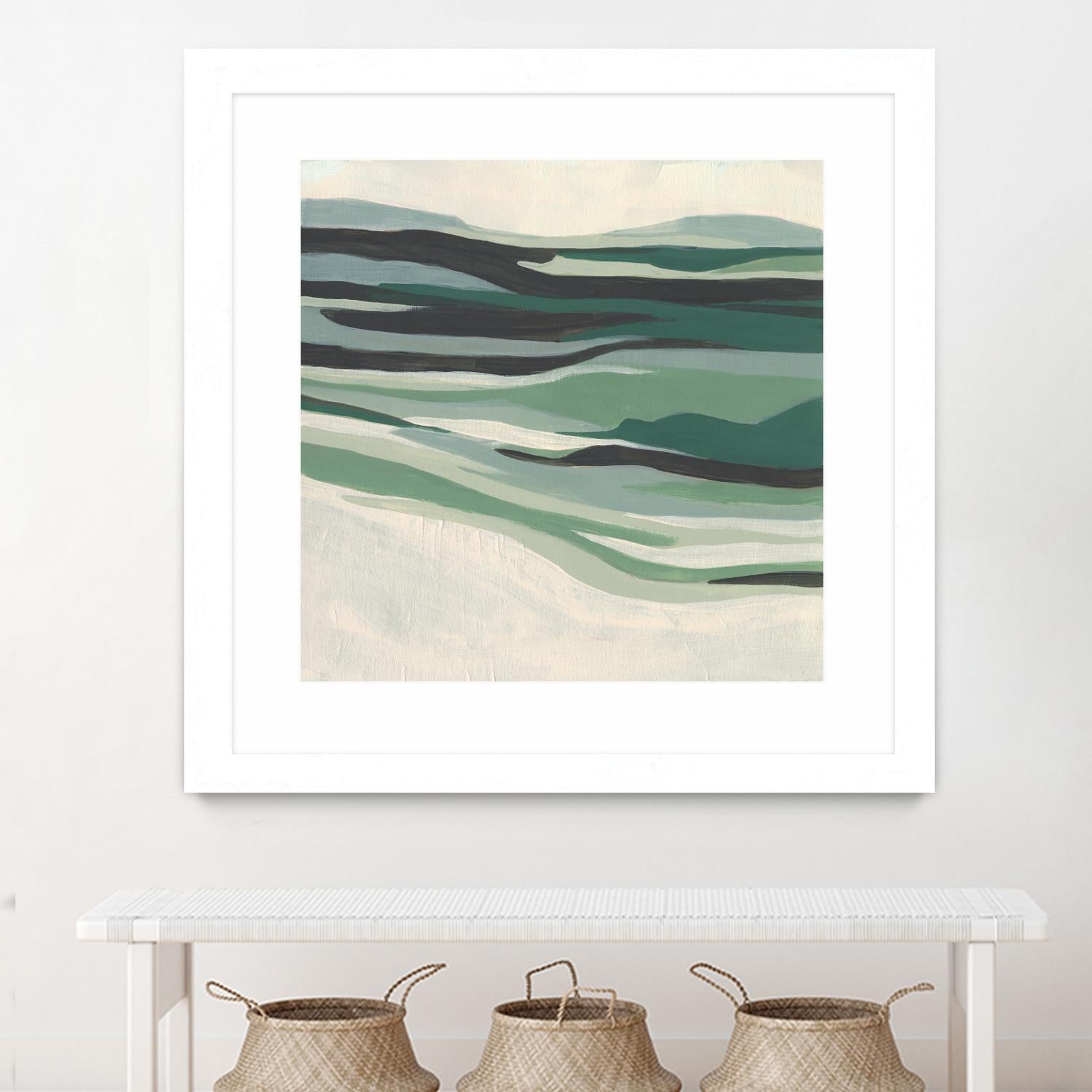 Green Mesa I by June Vess on GIANT ART - beige abstract abstract