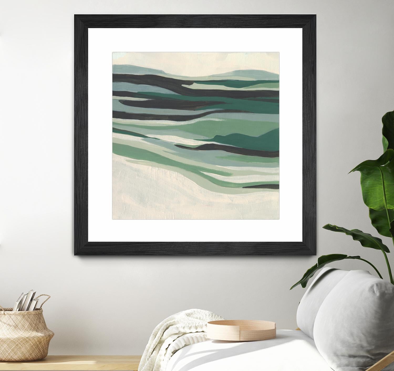 Green Mesa I by June Vess on GIANT ART - beige abstract abstract