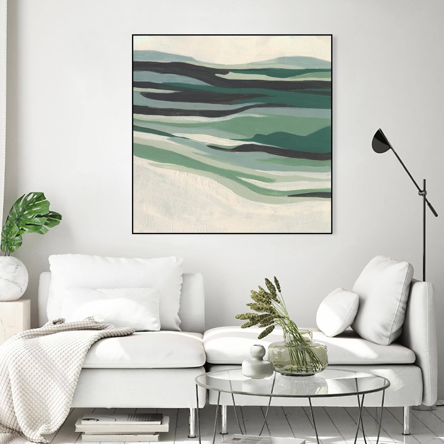 Green Mesa I by June Vess on GIANT ART - beige abstract abstract