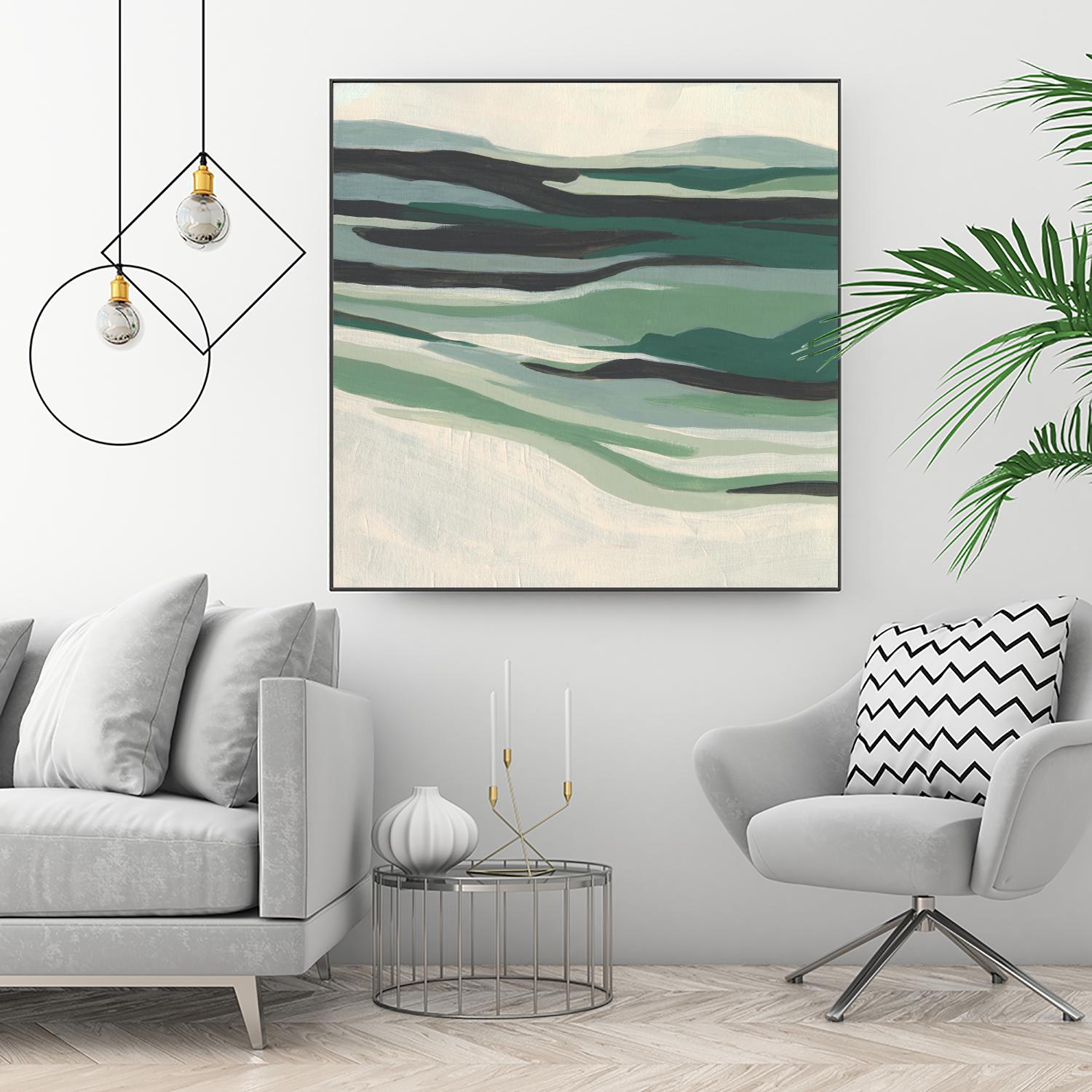 Green Mesa I by June Vess on GIANT ART - beige abstract abstract