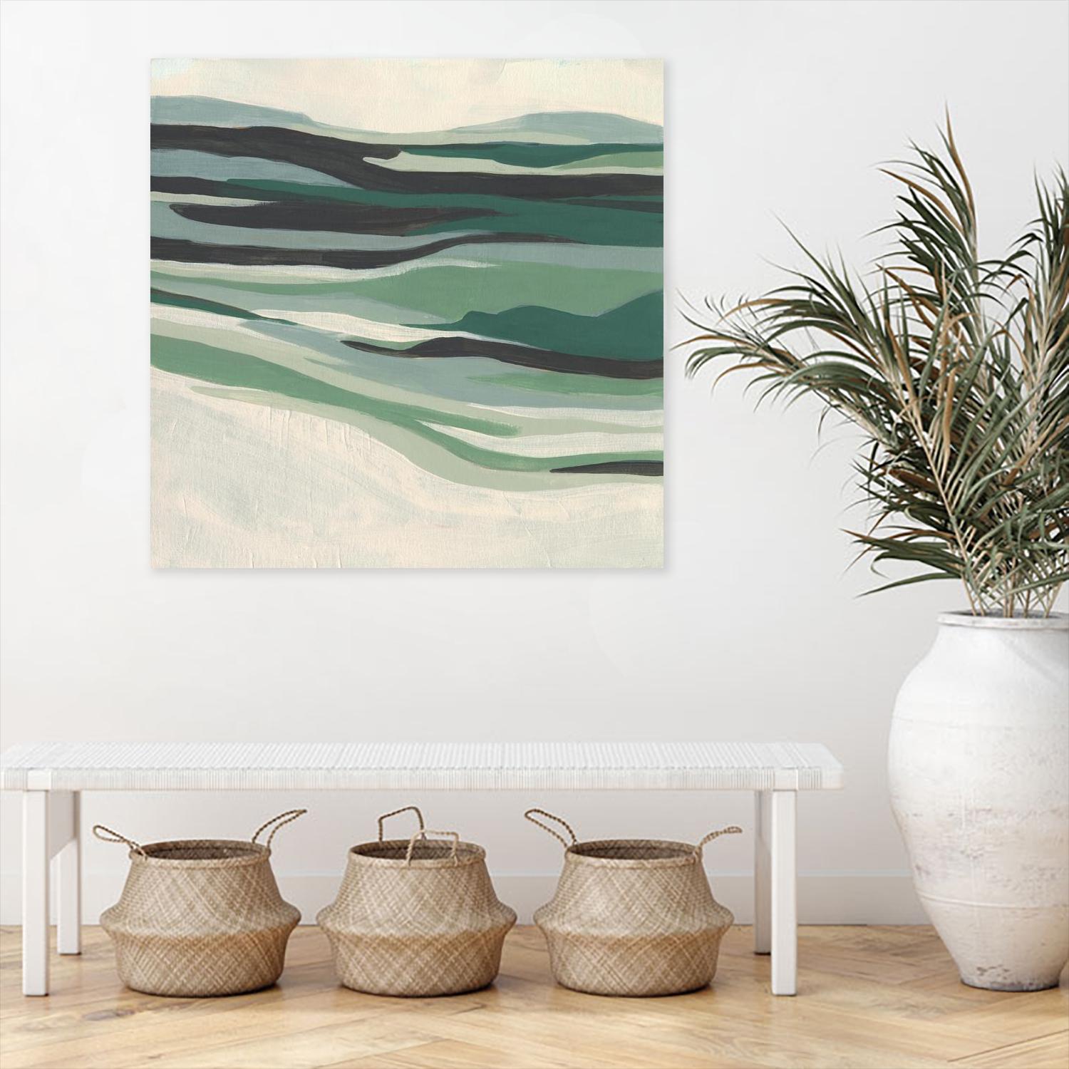 Green Mesa I by June Vess on GIANT ART - beige abstract abstract