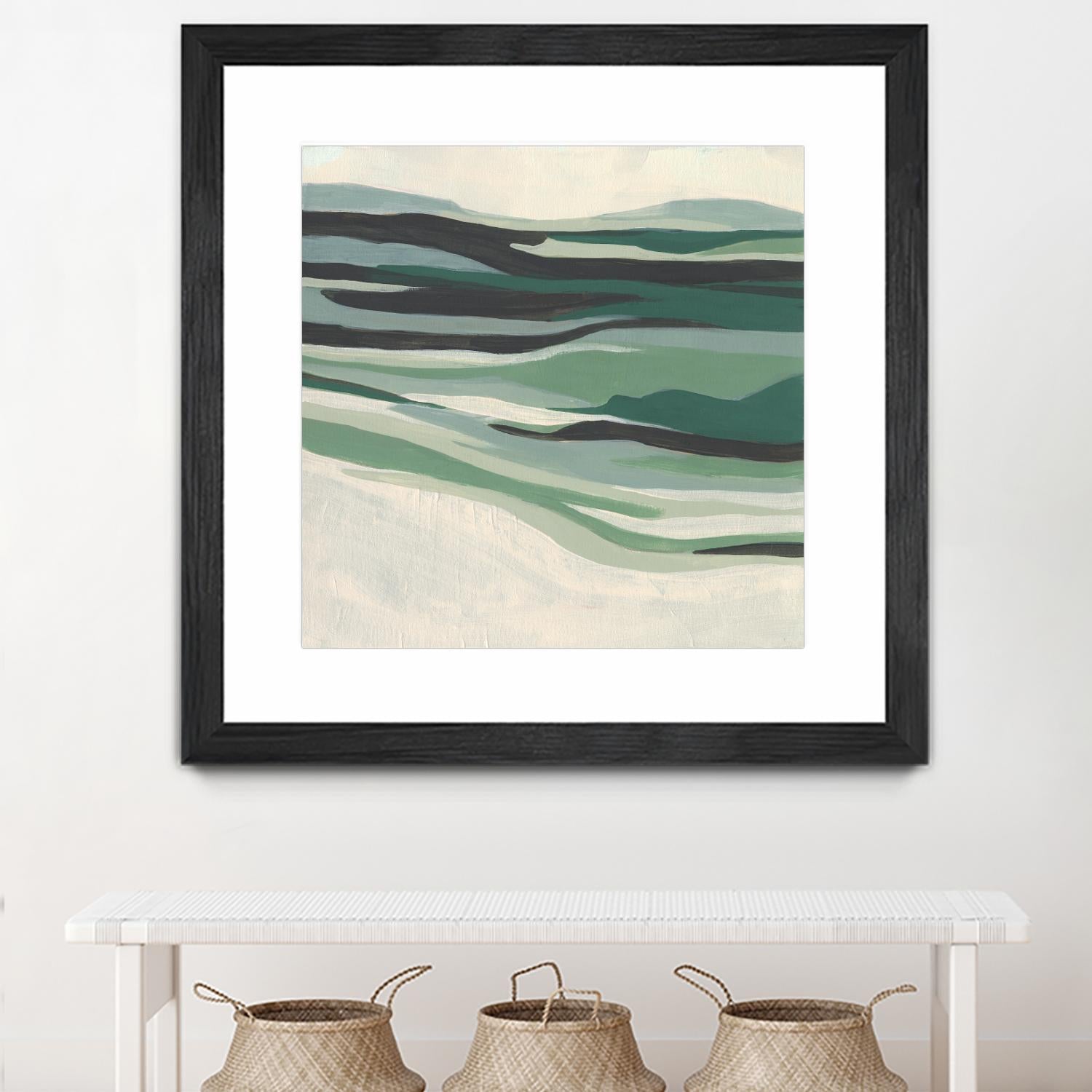 Green Mesa I by June Vess on GIANT ART - beige abstract abstract