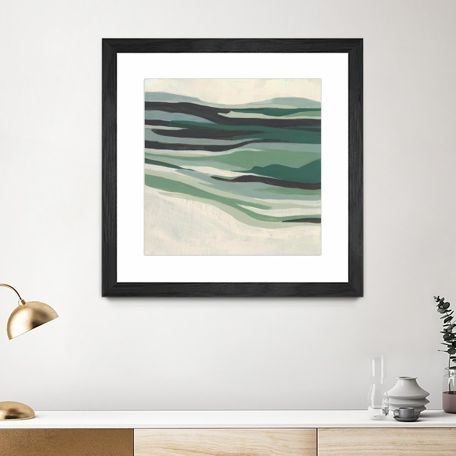 Green Mesa I by June Vess on GIANT ART - beige abstract abstract