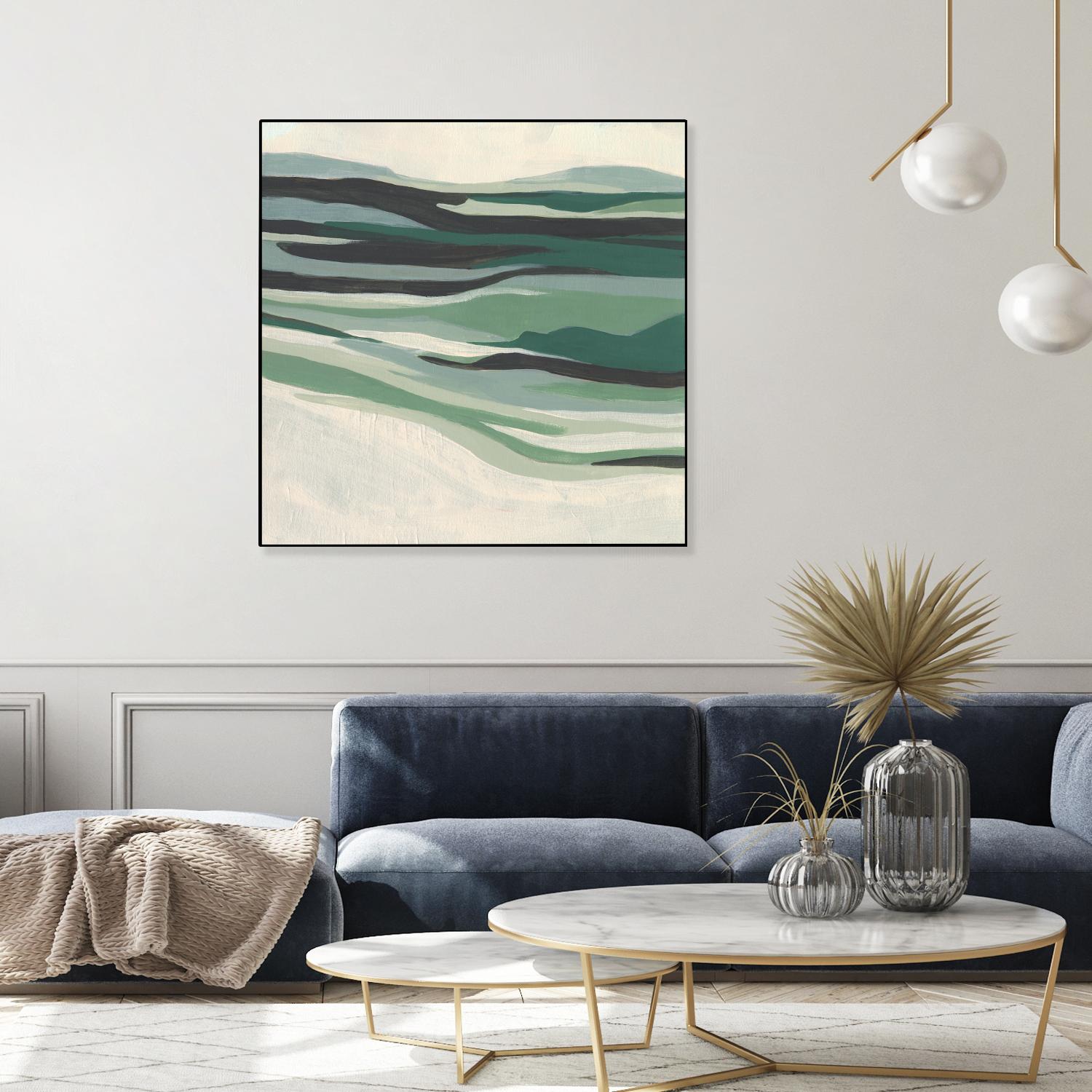 Green Mesa I by June Vess on GIANT ART - beige abstract abstract