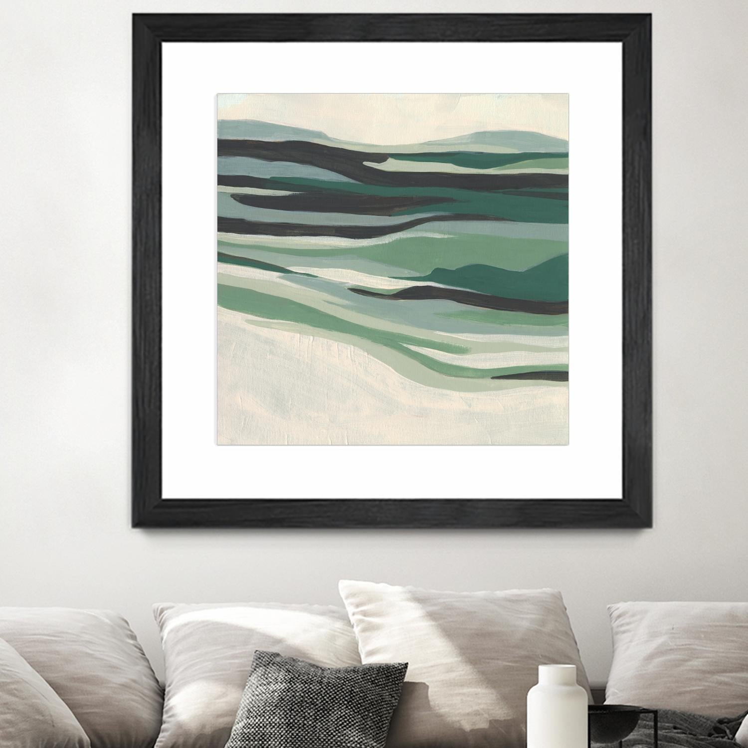 Green Mesa I by June Vess on GIANT ART - beige abstract abstract