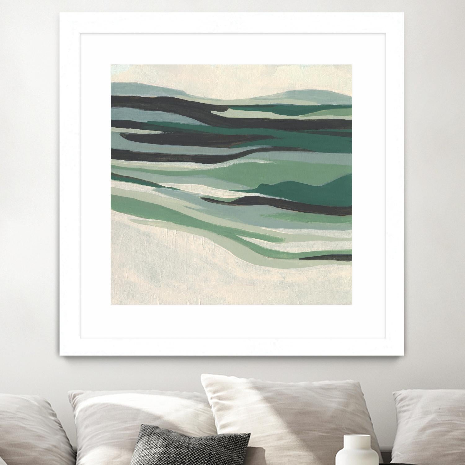 Green Mesa I by June Vess on GIANT ART - beige abstract abstract