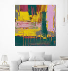 City Lights II by Jennifer Goldberger on GIANT ART - pink abstract