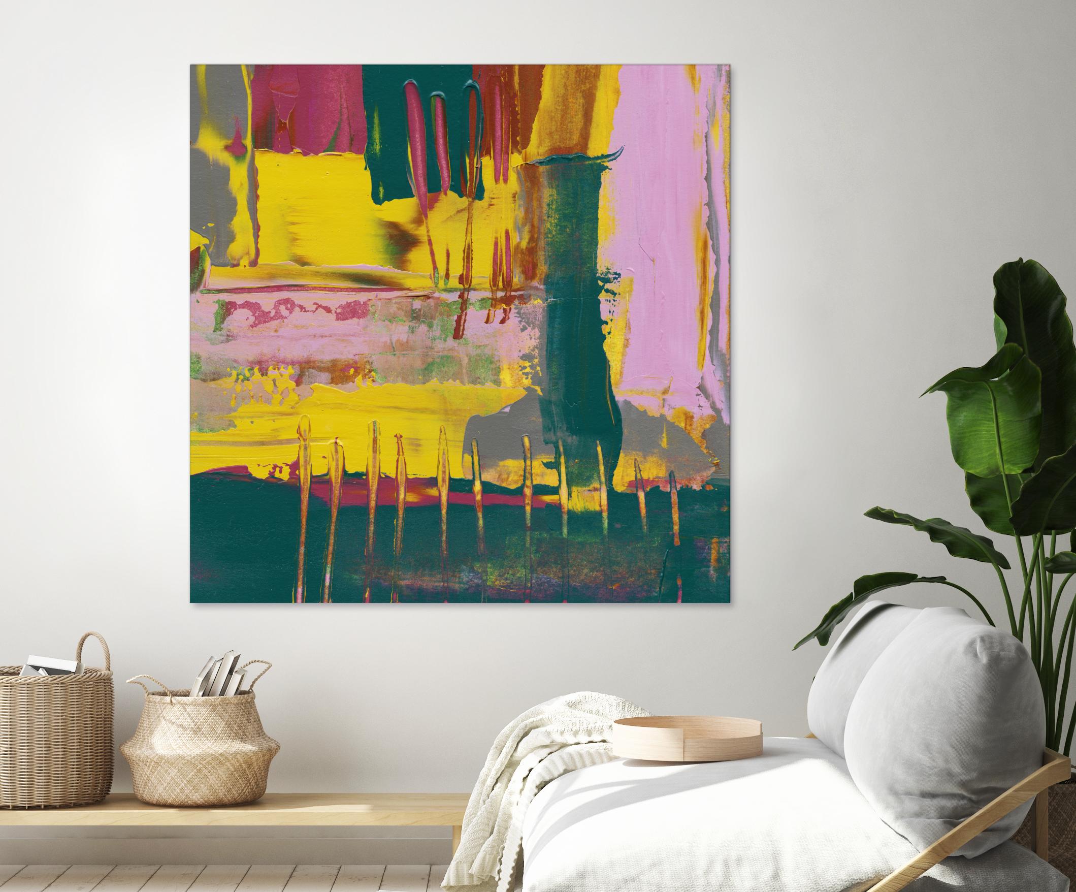 City Lights II by Jennifer Goldberger on GIANT ART - pink abstract