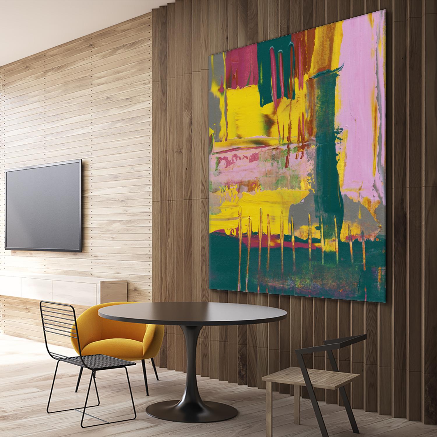 City Lights II by Jennifer Goldberger on GIANT ART - pink abstract