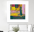 City Lights II by Jennifer Goldberger on GIANT ART - pink abstract