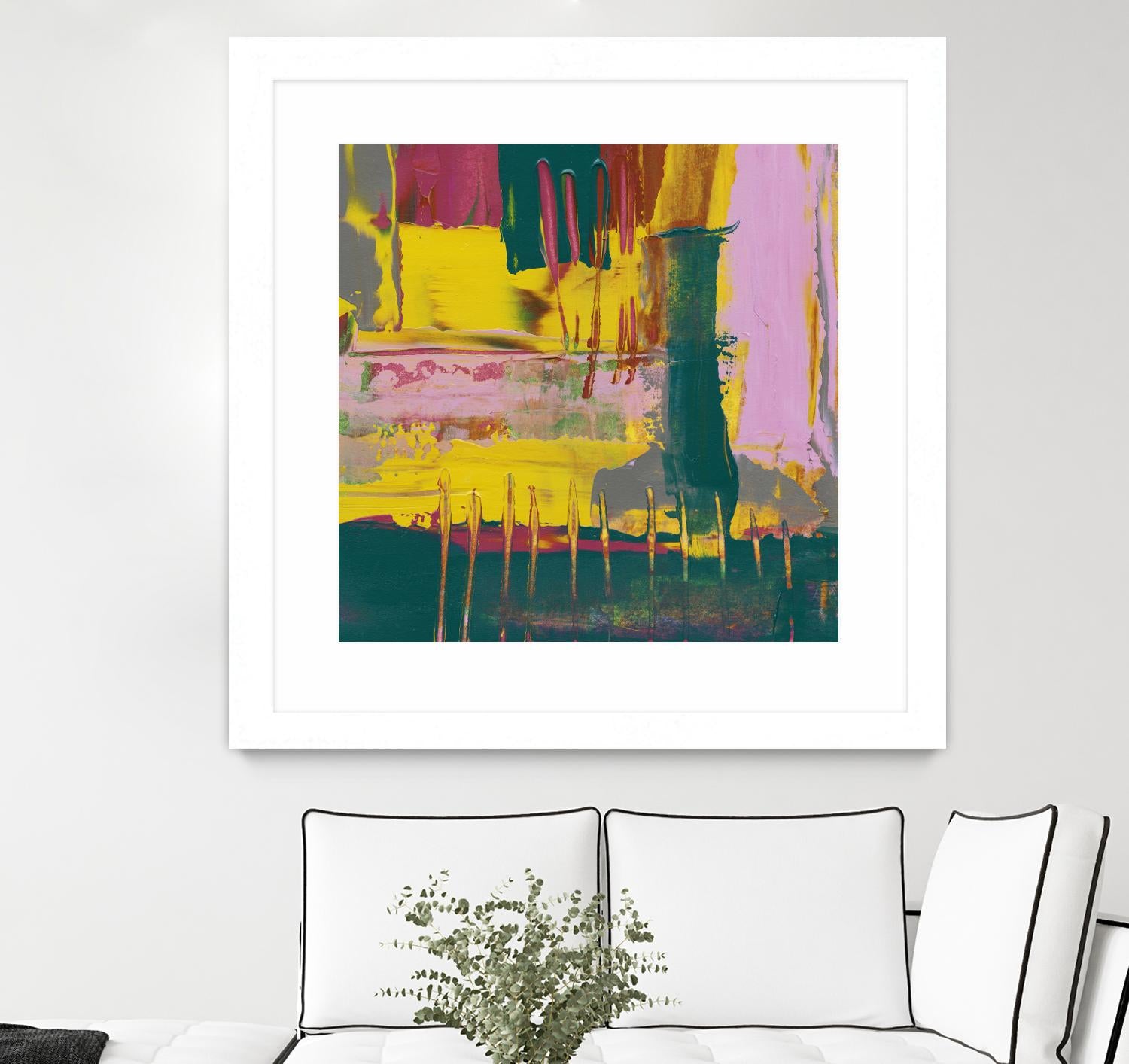 City Lights II by Jennifer Goldberger on GIANT ART - pink abstract