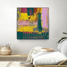 City Lights II by Jennifer Goldberger on GIANT ART - pink abstract
