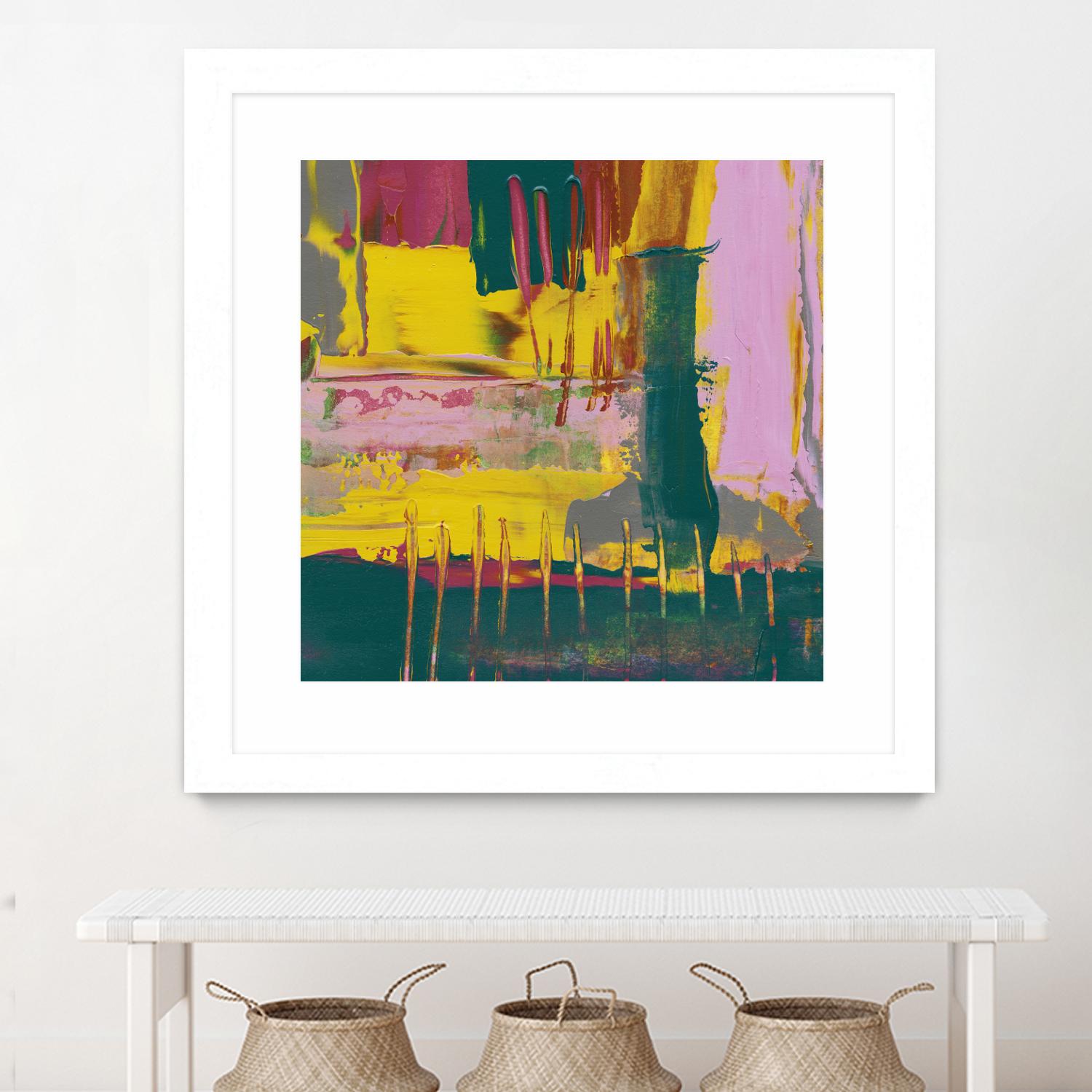 City Lights II by Jennifer Goldberger on GIANT ART - pink abstract