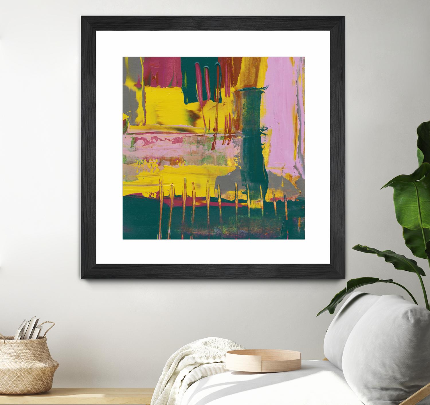 City Lights II by Jennifer Goldberger on GIANT ART - pink abstract