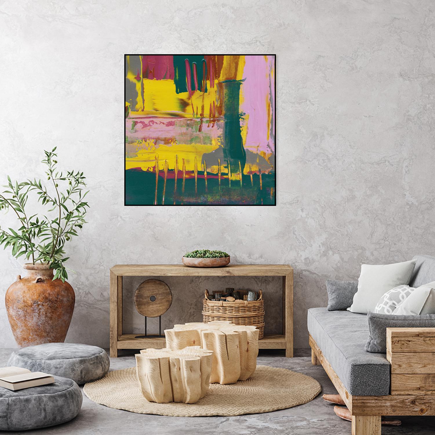 City Lights II by Jennifer Goldberger on GIANT ART - pink abstract