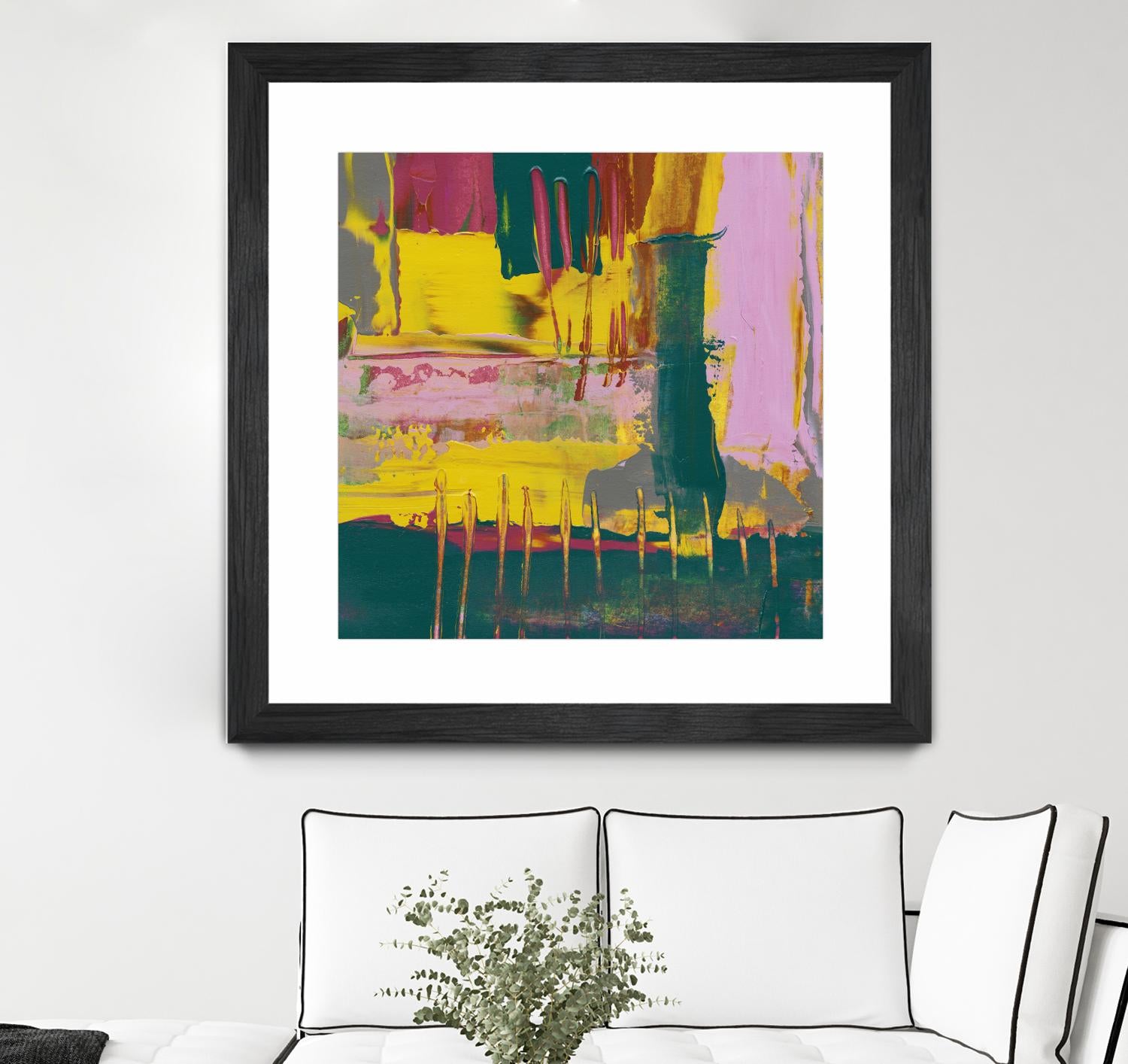 City Lights II by Jennifer Goldberger on GIANT ART - pink abstract