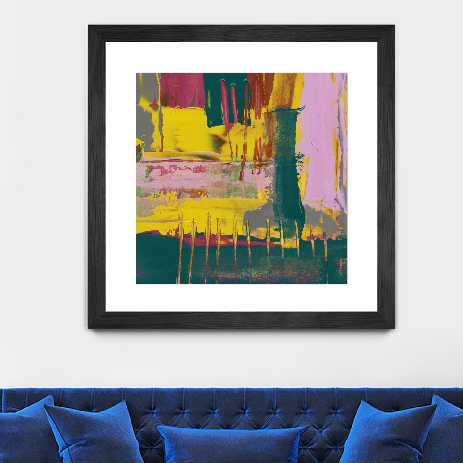 City Lights II by Jennifer Goldberger on GIANT ART - pink abstract