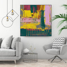 City Lights II by Jennifer Goldberger on GIANT ART - pink abstract