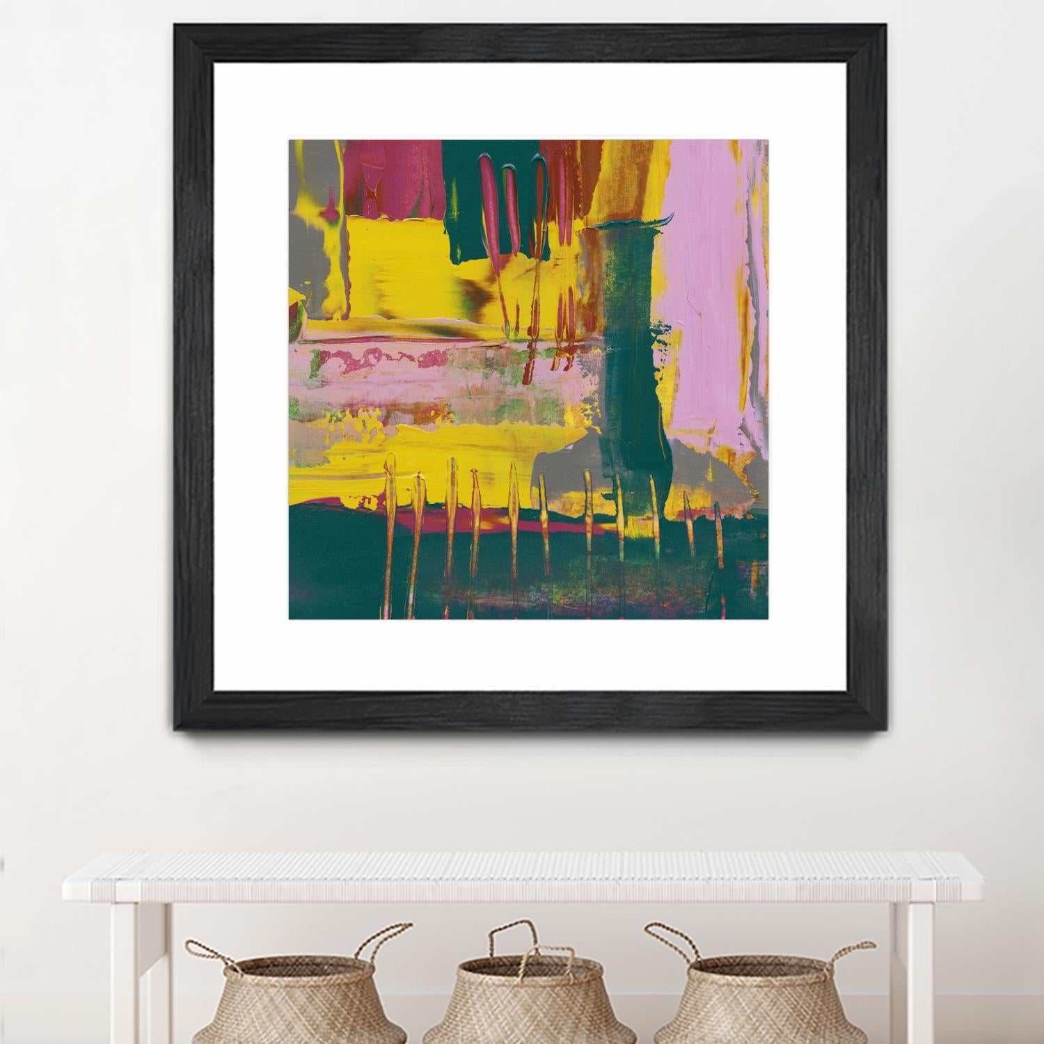 City Lights II by Jennifer Goldberger on GIANT ART - pink abstract