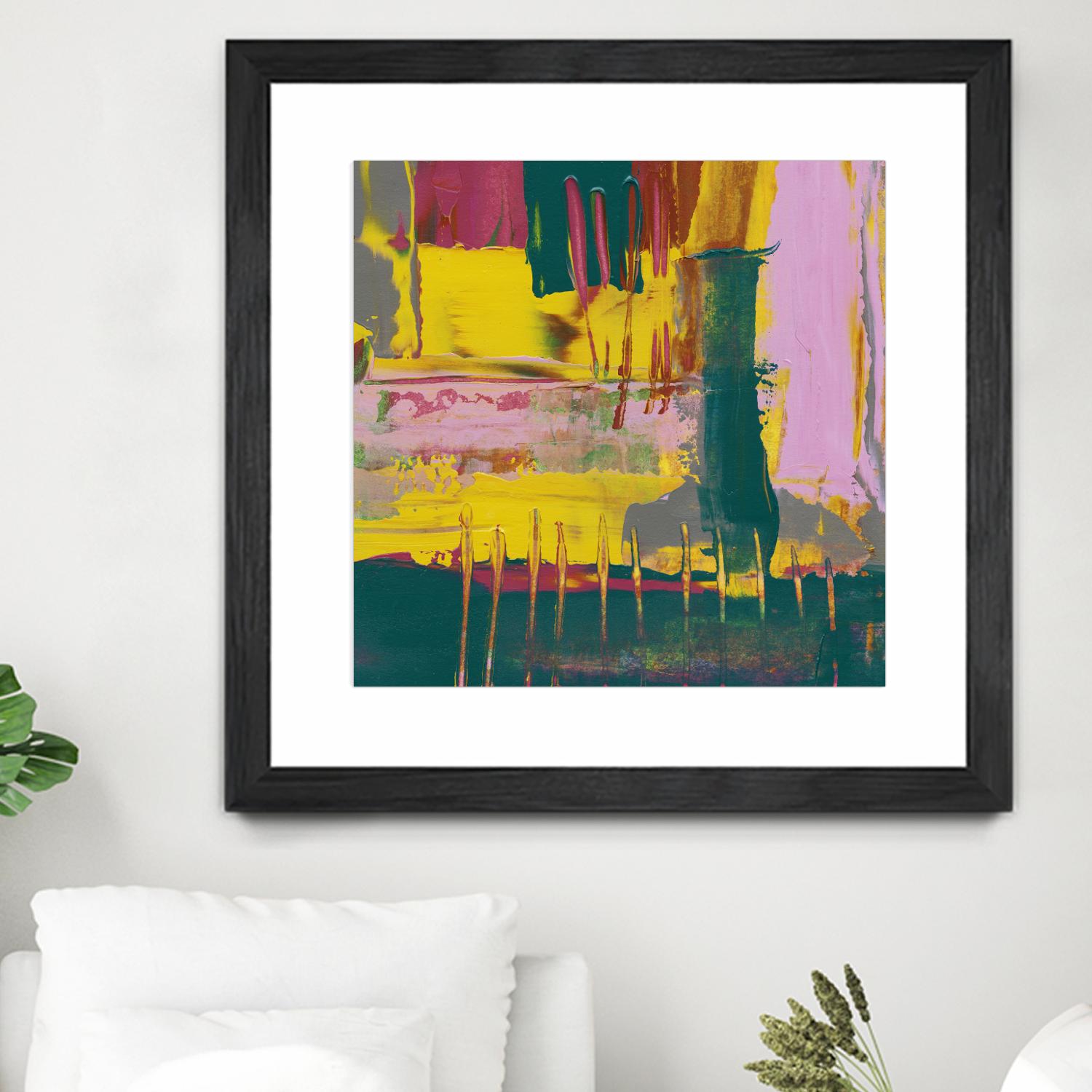 City Lights II by Jennifer Goldberger on GIANT ART - pink abstract