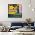 City Lights II by Jennifer Goldberger on GIANT ART - pink abstract
