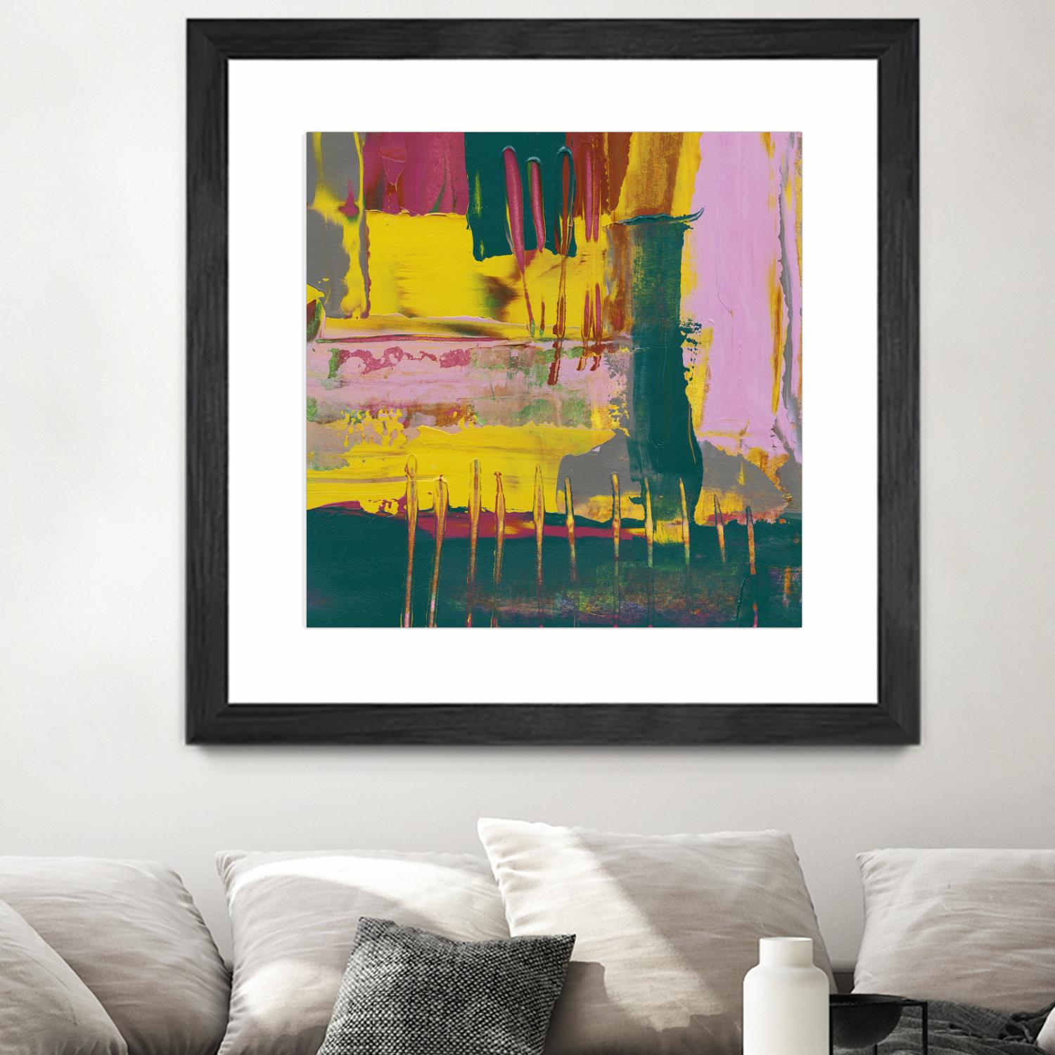 City Lights II by Jennifer Goldberger on GIANT ART - pink abstract