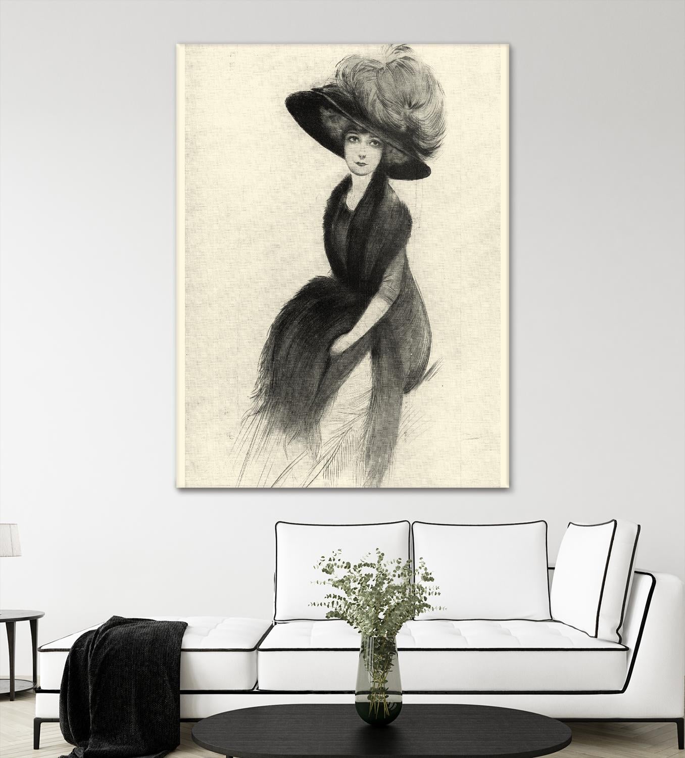 Feather Hat II by Vision Studio on GIANT ART - black fashion