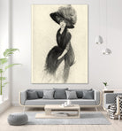 Feather Hat II by Vision Studio on GIANT ART - black fashion