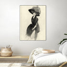 Feather Hat II by Vision Studio on GIANT ART - black fashion