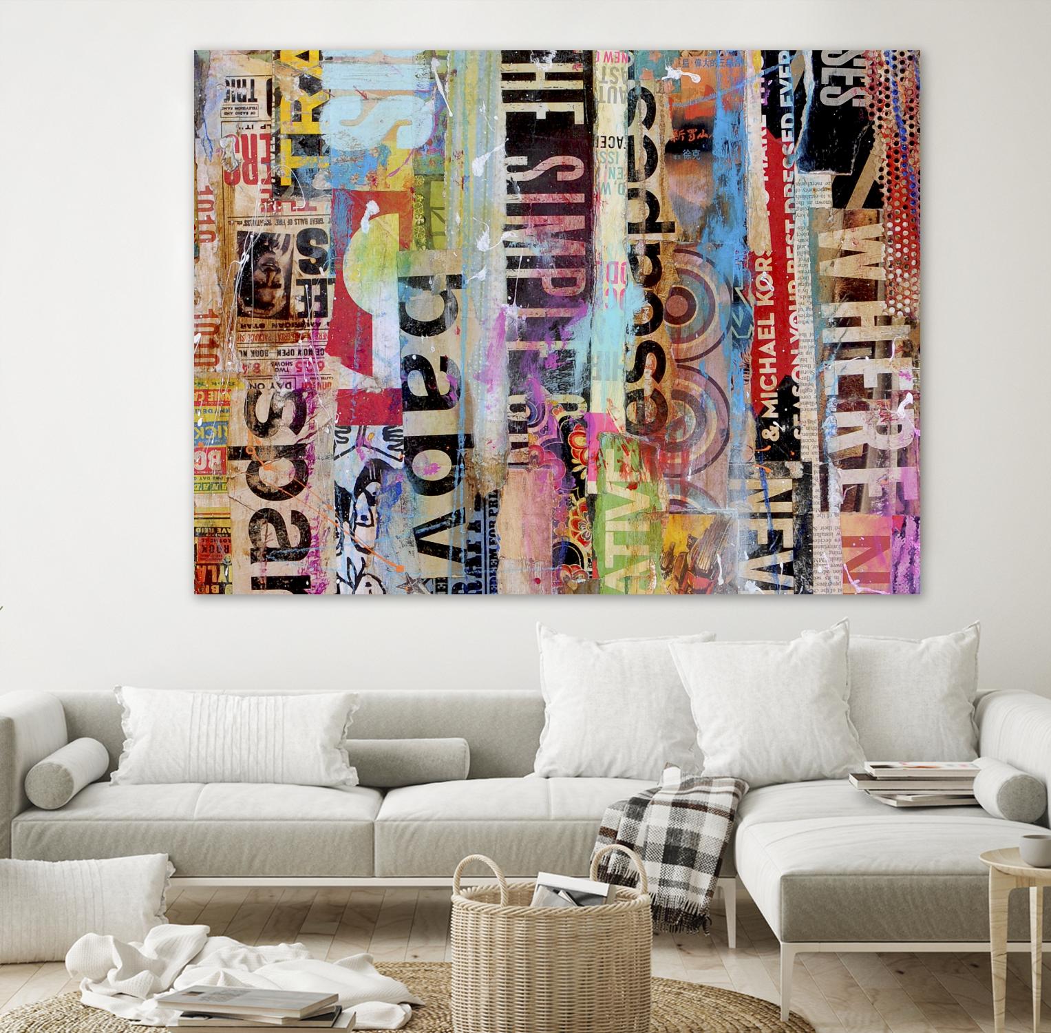 Metro Mix 21 II by Erin Ashley on GIANT ART - pink abstract