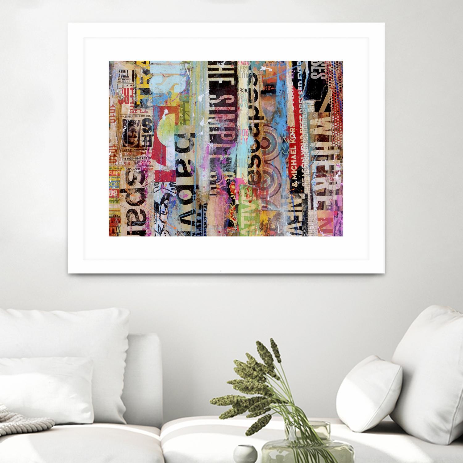 Metro Mix 21 II by Erin Ashley on GIANT ART - pink abstract
