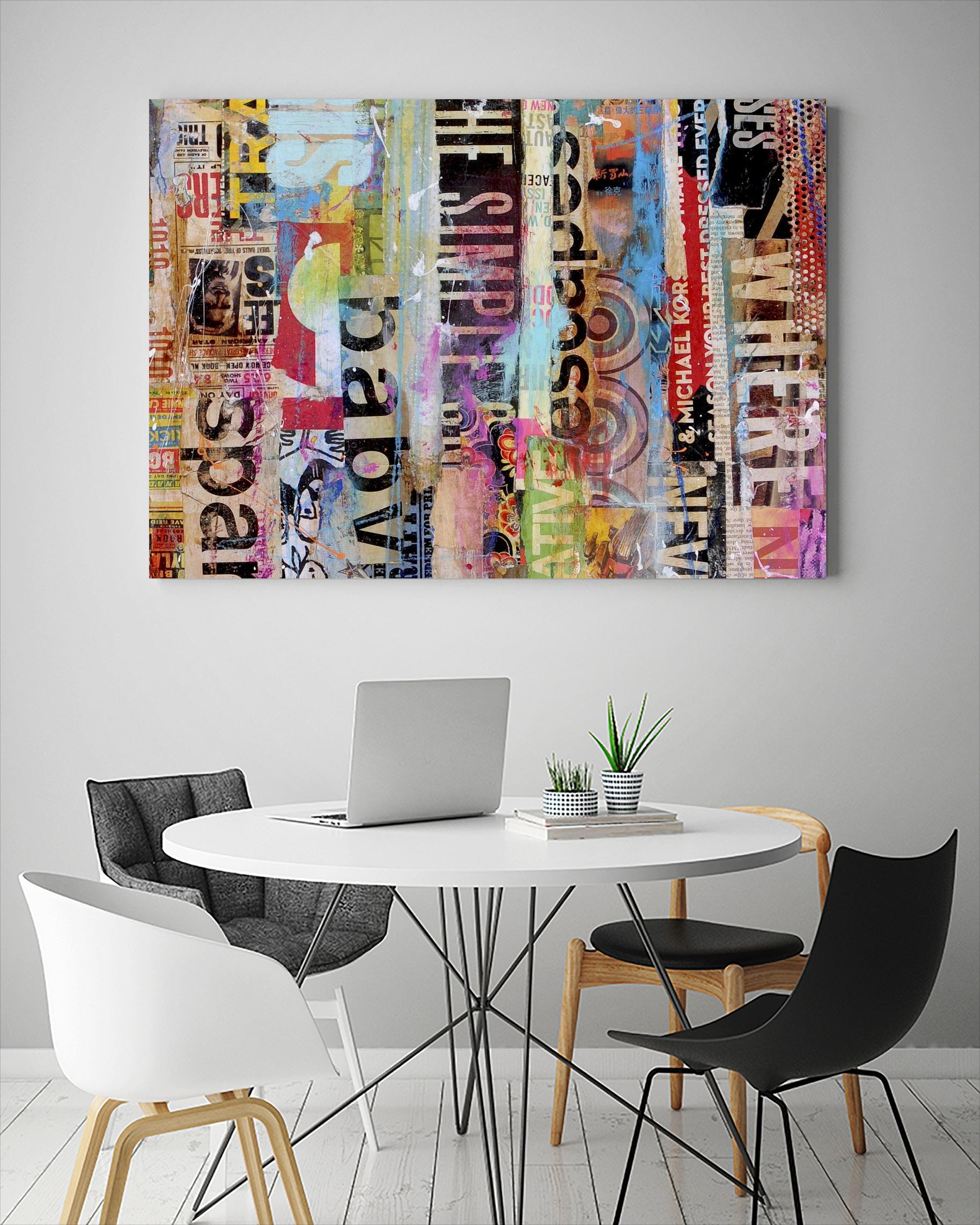 Metro Mix 21 II by Erin Ashley on GIANT ART - pink abstract