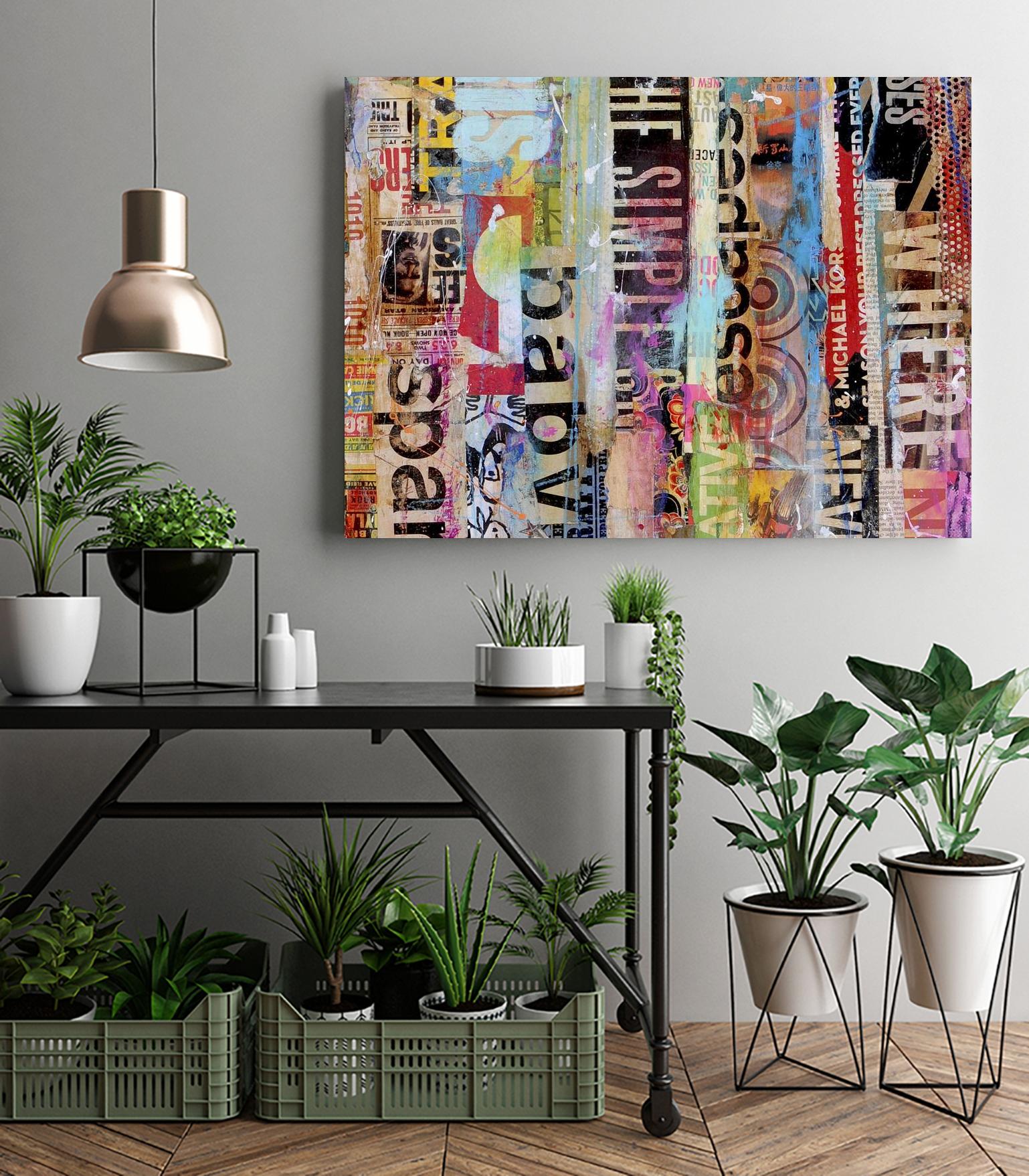 Metro Mix 21 II by Erin Ashley on GIANT ART - pink abstract