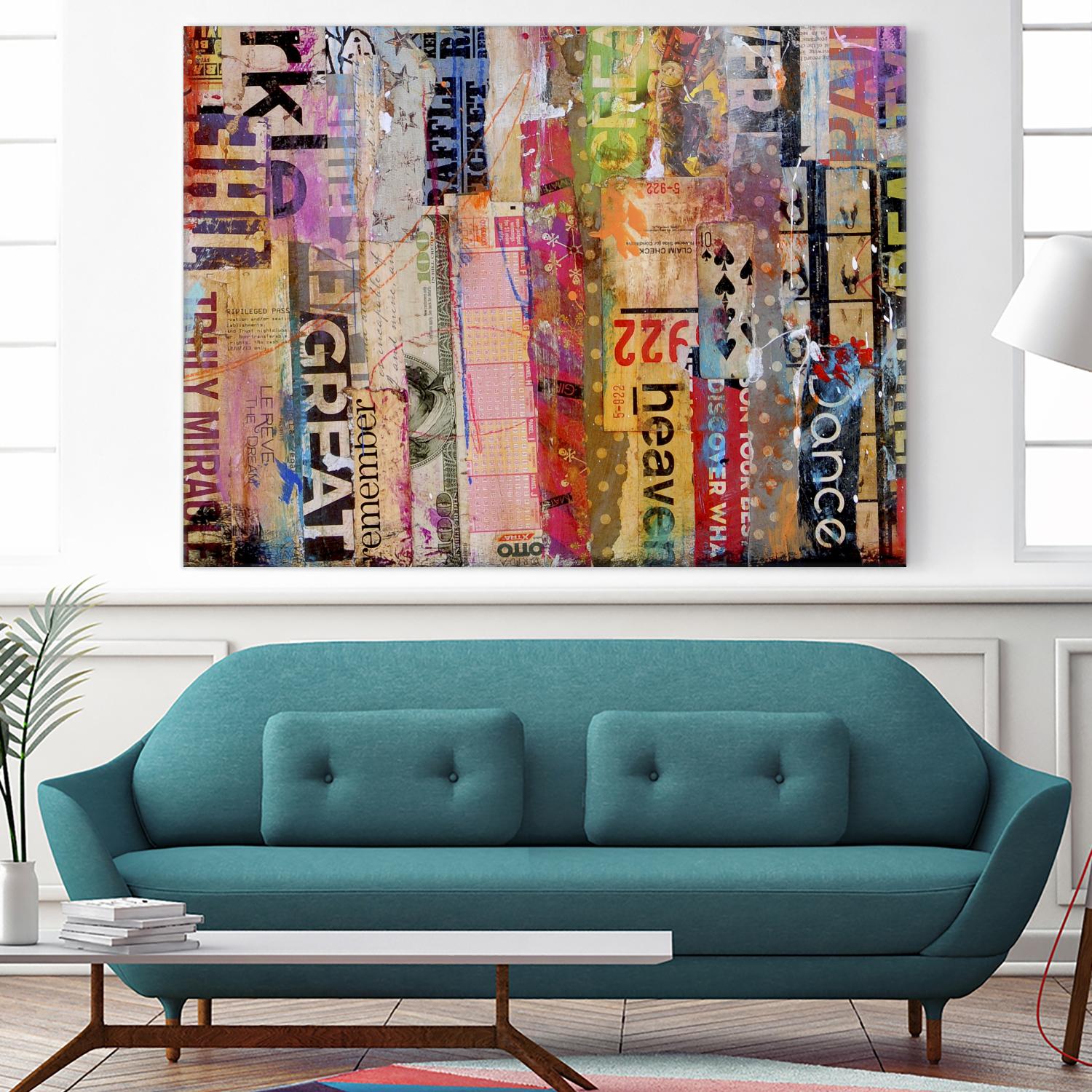 Metro Mix 21 III by Erin Ashley on GIANT ART - pink abstract
