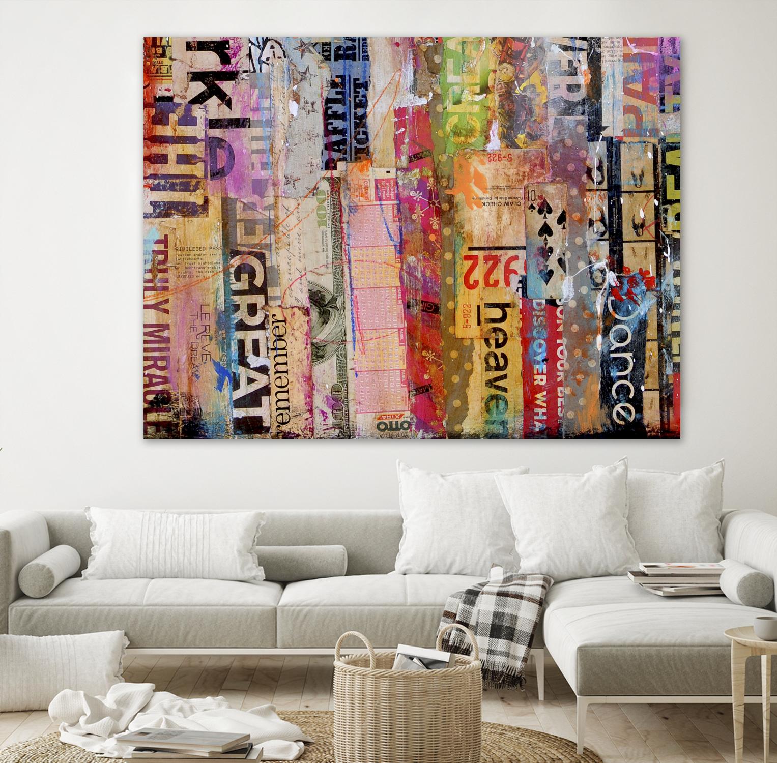 Metro Mix 21 III by Erin Ashley on GIANT ART - pink abstract
