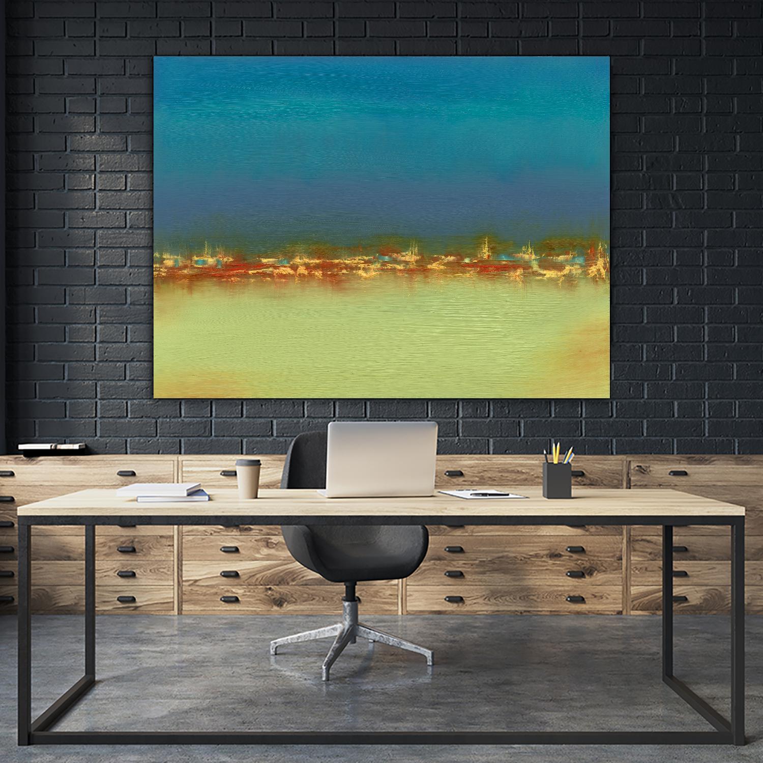 Harbor Light III by Sharon Gordon on GIANT ART - blue abstract