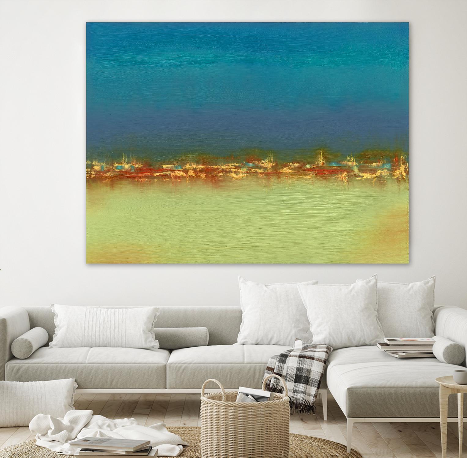 Harbor Light III by Sharon Gordon on GIANT ART - blue abstract