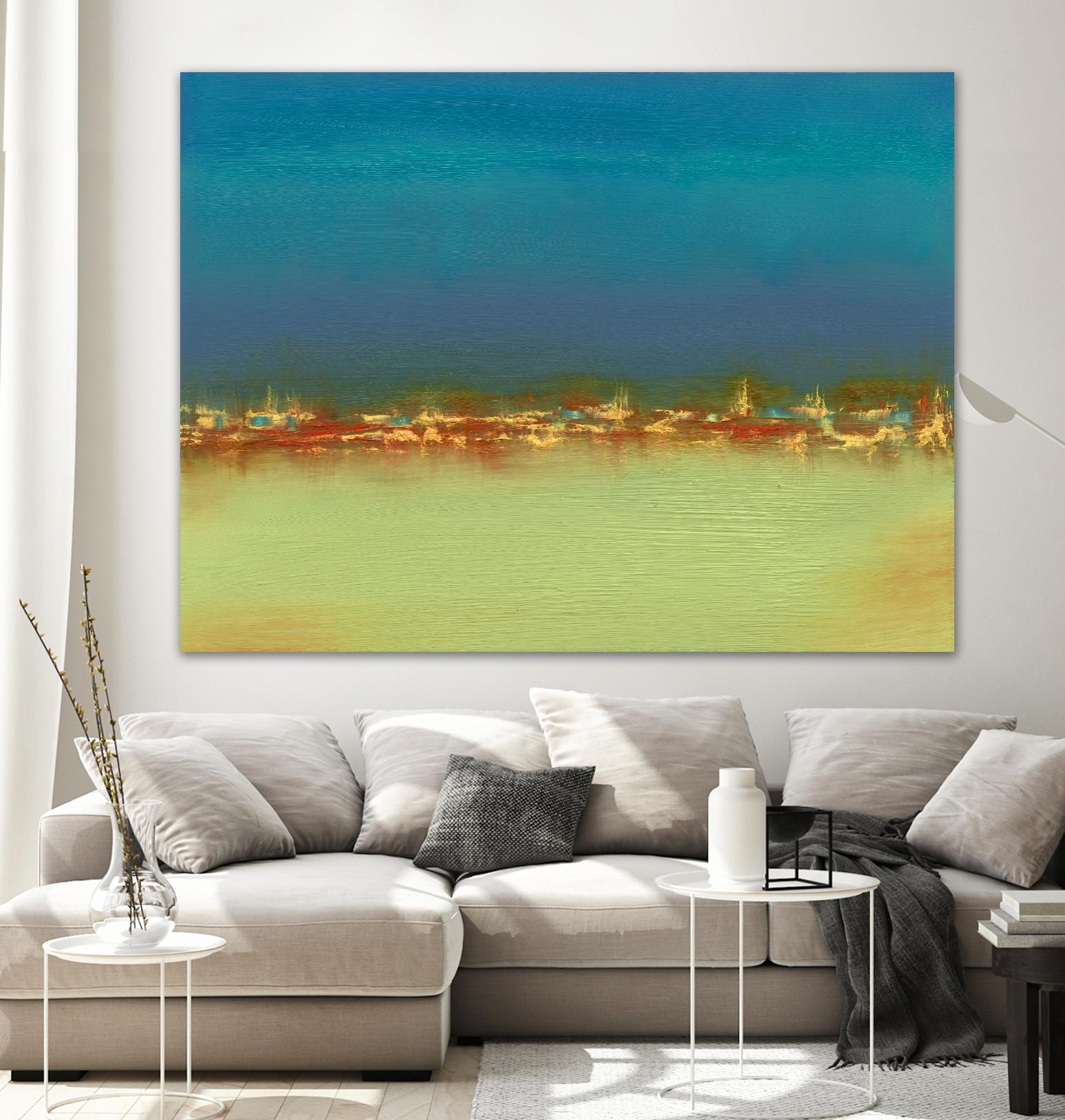 Harbor Light III by Sharon Gordon on GIANT ART - blue abstract