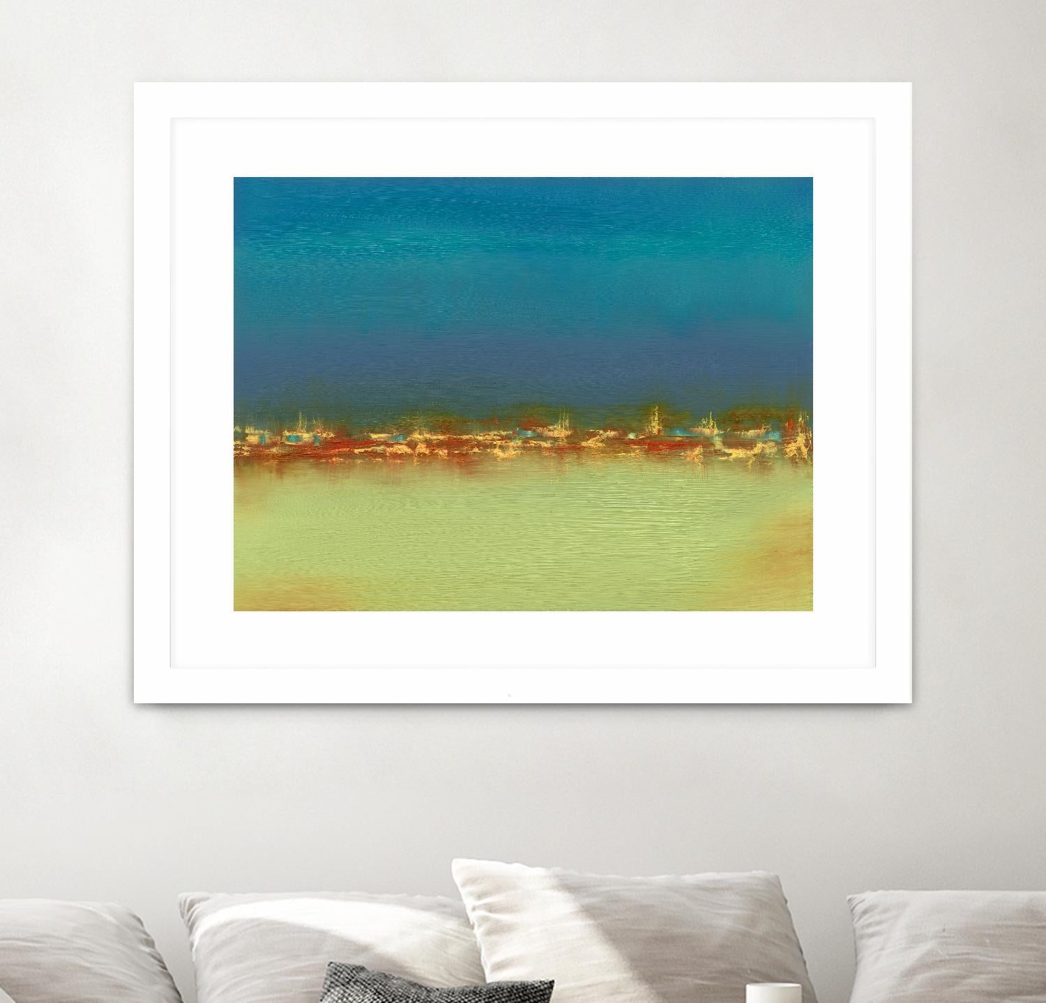 Harbor Light III by Sharon Gordon on GIANT ART - blue abstract