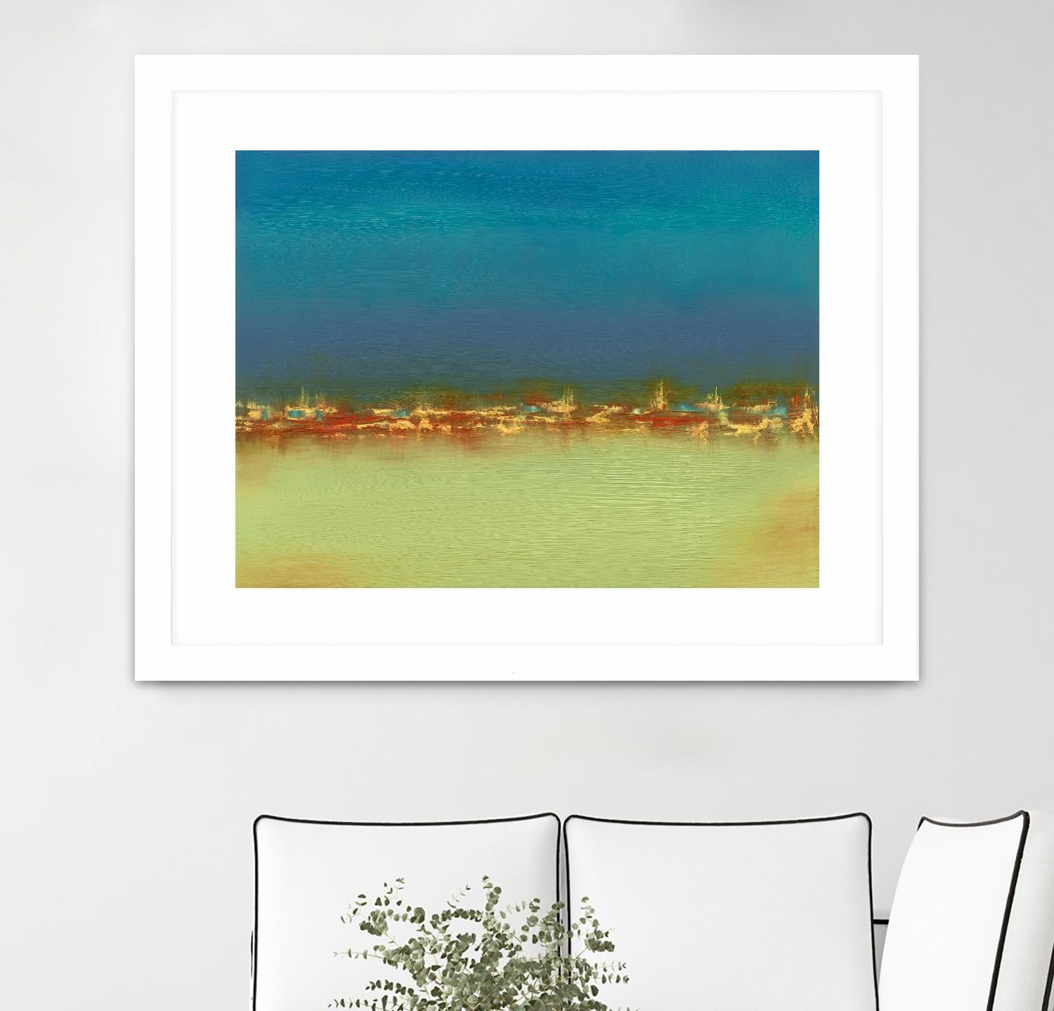 Harbor Light III by Sharon Gordon on GIANT ART - blue abstract