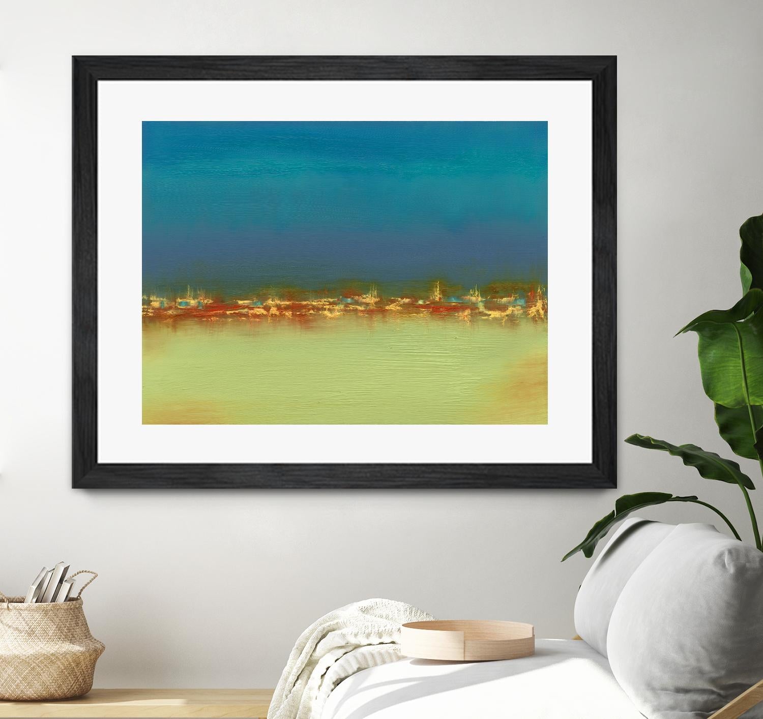 Harbor Light III by Sharon Gordon on GIANT ART - blue abstract