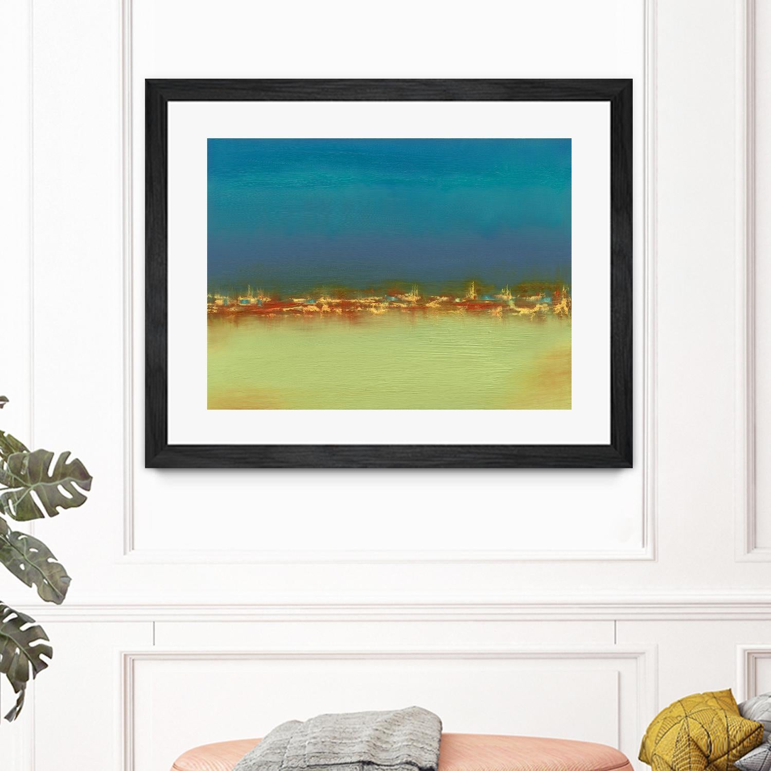 Harbor Light III by Sharon Gordon on GIANT ART - blue abstract