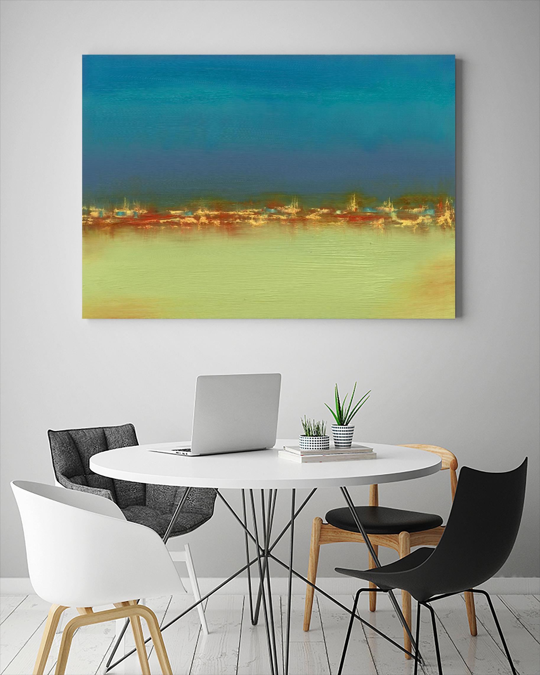 Harbor Light III by Sharon Gordon on GIANT ART - blue abstract