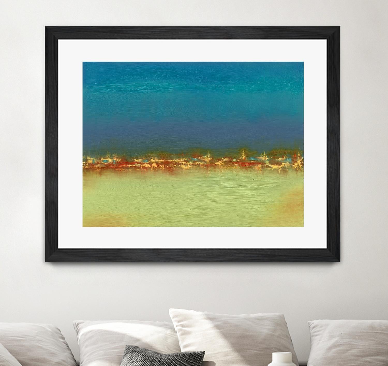 Harbor Light III by Sharon Gordon on GIANT ART - blue abstract