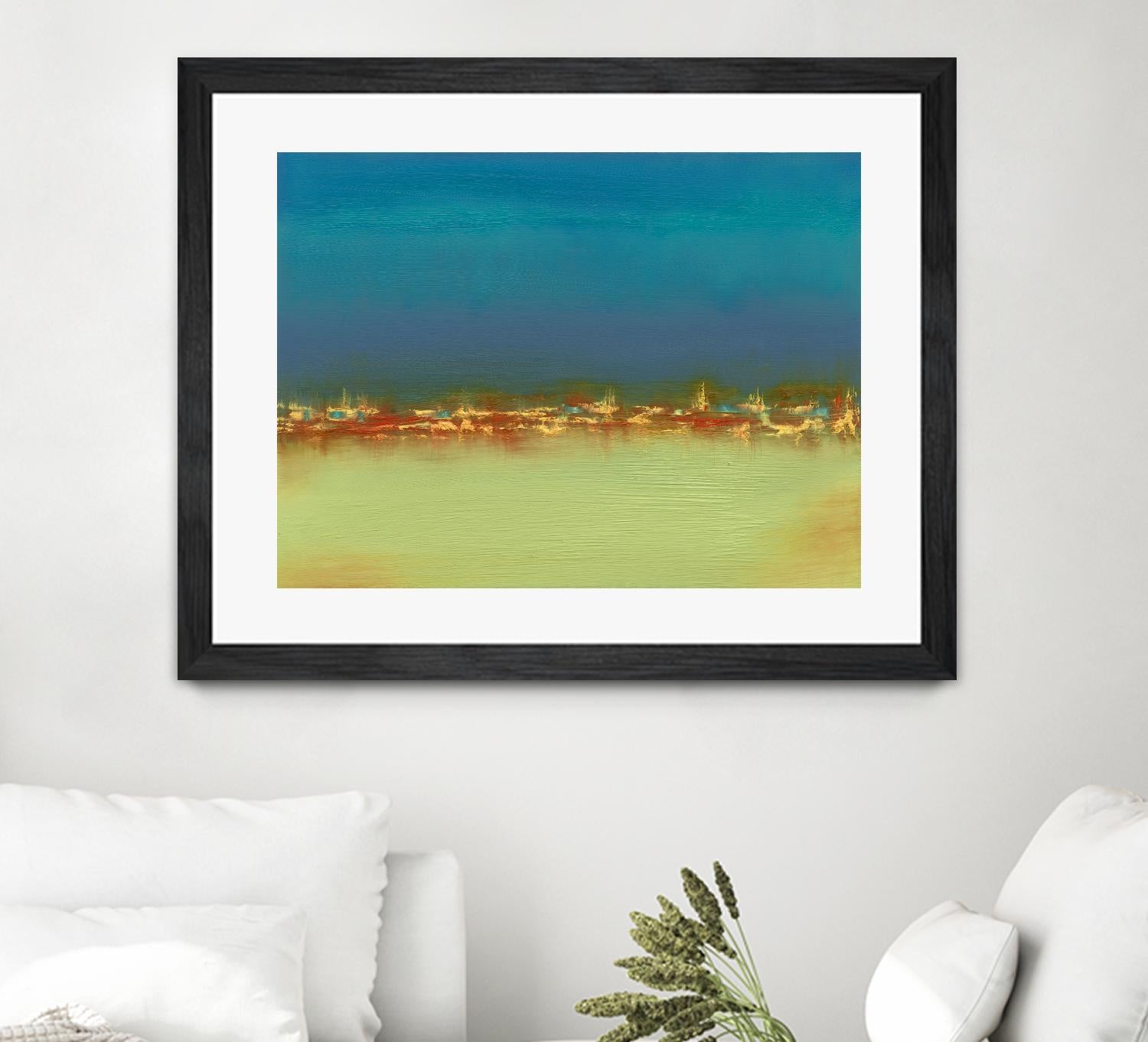 Harbor Light III by Sharon Gordon on GIANT ART - blue abstract