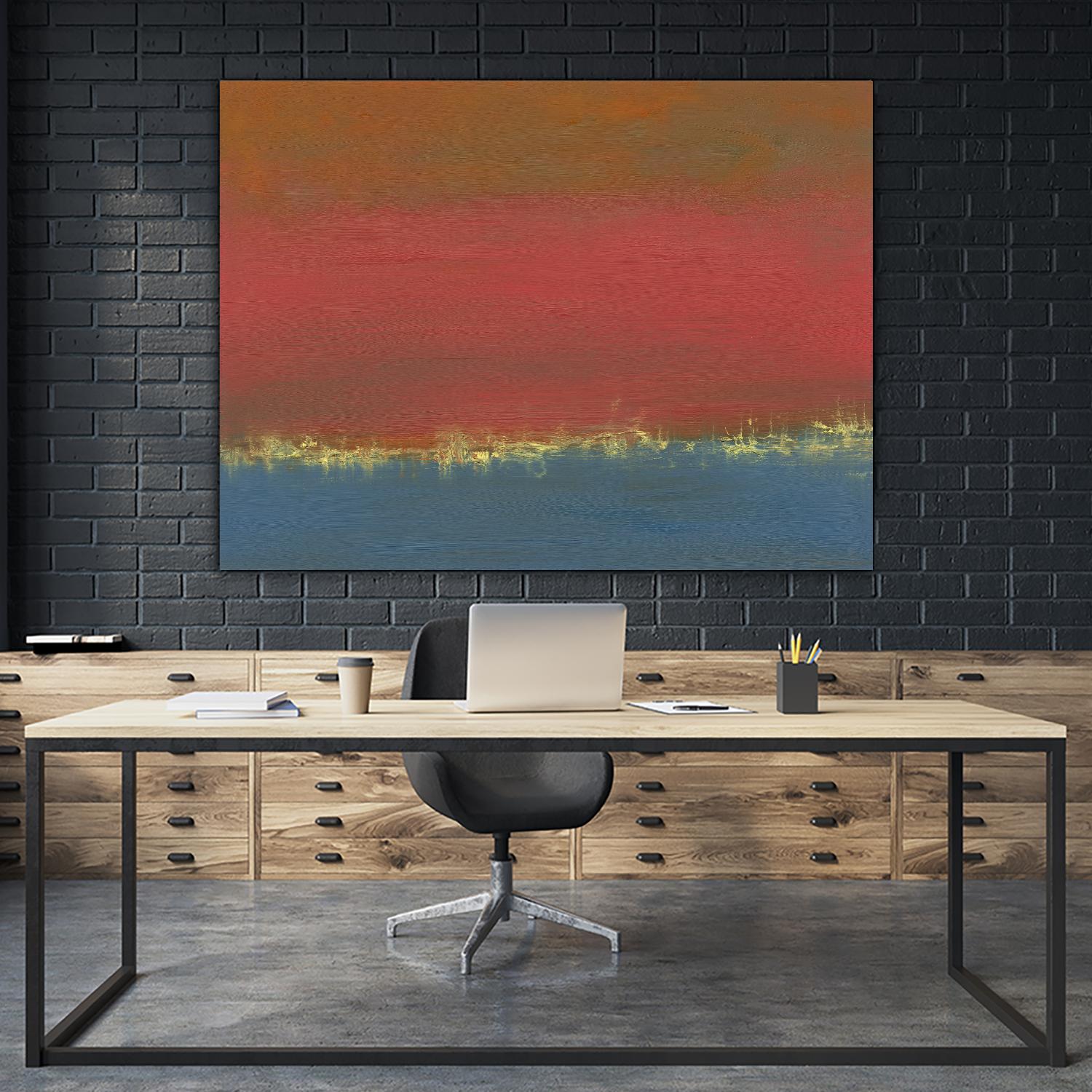 Harbor Light IV by Sharon Gordon on GIANT ART - red abstract